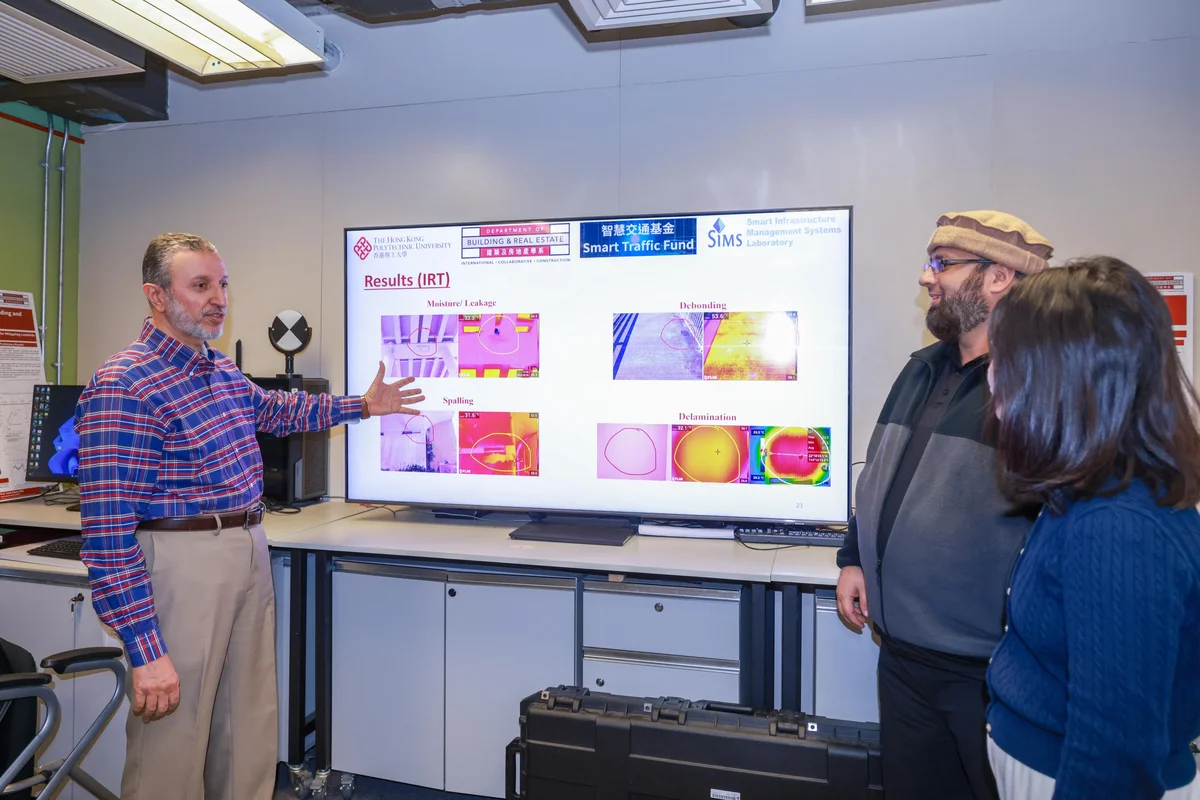 由理大研發的智慧橋樑檢測系統整合無人機、探地雷達及紅外線熱成像技術，大幅提升檢測準確度與效率。